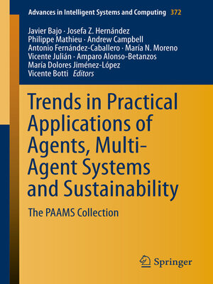 cover image of Trends in Practical Applications of Agents, Multi-Agent Systems and Sustainability
